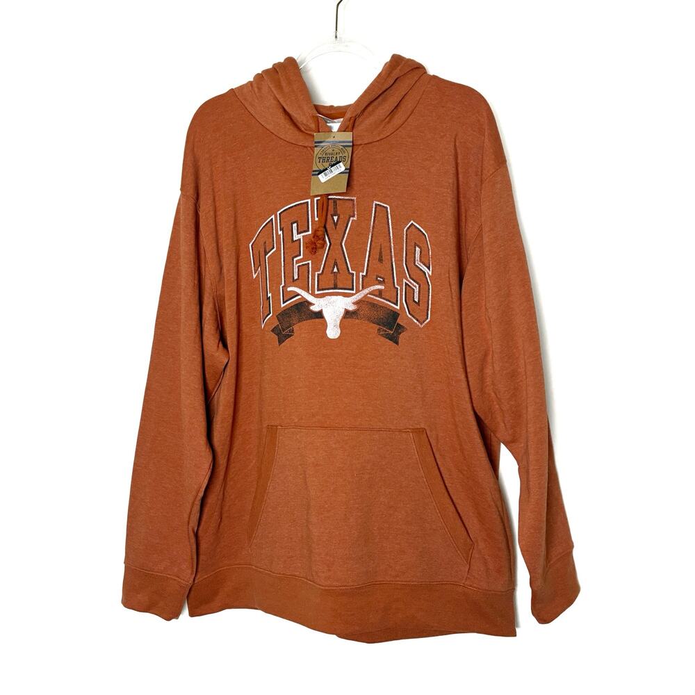 Texas Longhorns Rivalry Threads Orange Hoodie NWT Mens 2XL